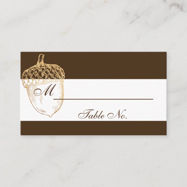 Carte De Placement PixDezines Acorns/Faux Gold/Place Cards (Devant)