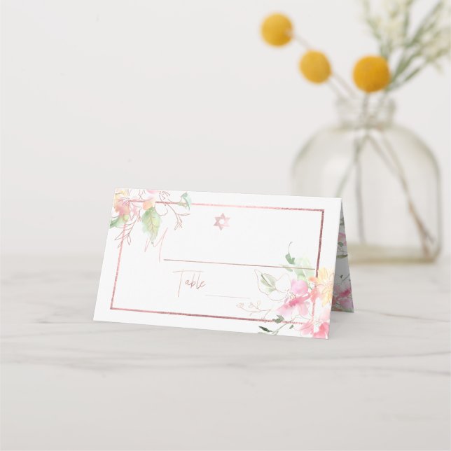 Carte De Placement PixDezines Aquarelle Florale Sweetpeas (Devant)