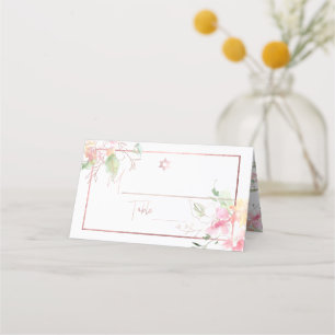 Carte De Placement PixDezines Aquarelle Florale Sweetpeas