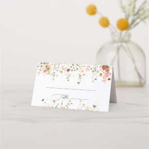 Carte De Placement PixDezines Boho Automne Jardin Fleurs Monogramme