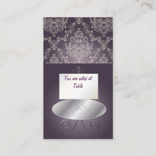 Carte De Placement PixDezines Dolcè Damask/plum+ivoire