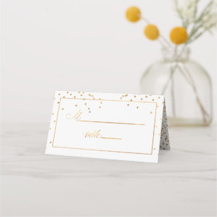Carte De Placement PixDezines Faux éblouis Gold Confetti