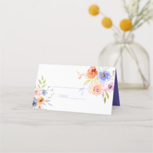 Carte De Placement PixDezines Fête des mariées Aquarelle Ressort Flor