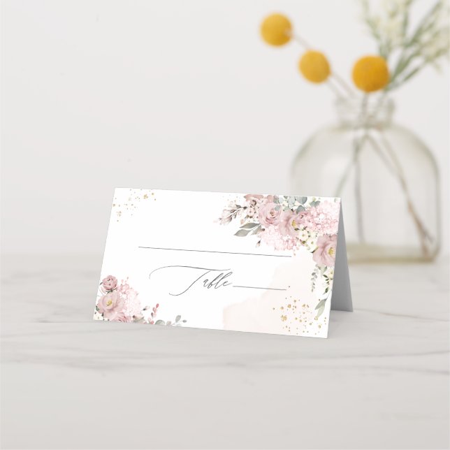 Carte De Placement PixDezines H2 Hydrangeas Dusty Roses (Devant)