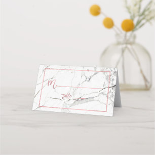 Carte De Placement PixDezines Marble+Faux Roses Gold