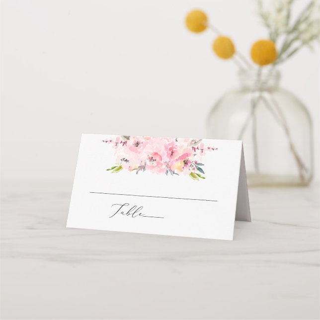 Carte De Placement PixDezines Peonies Blush Fleurs Aquarelles (Devant)