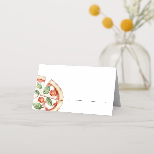Carte De Placement Pizza Fill in Buffet Place Card (Devant)