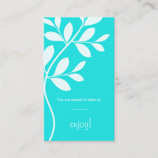 Carte De Placement Placer la Mariage de la feuille Bleu