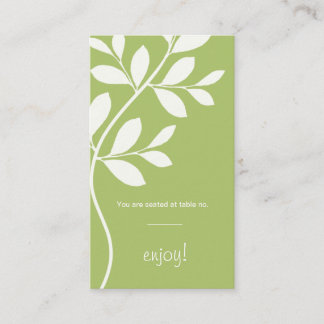 Carte De Placement Placer la Mariage de la feuille Branche Sage Green