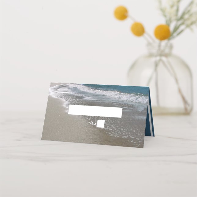 Carte De Placement Plage balnéaire & Sable Mariage Carte Place (Devant)