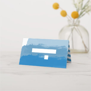 Carte De Placement Plage Blue Watercolor Mariage Carte Place
