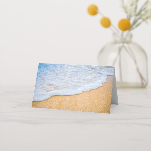 Carte De Placement Plage de sable avec Surf en mousse (Devant)