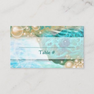 Carte De Placement Plage thème tortue mariage "numéro de table"
