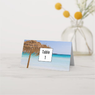 Carte De Placement Plage tropicale panoramique avec mariage sous un p