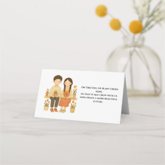 Carte De Placement Planter l'espoir lors de la Journée de l'arbre