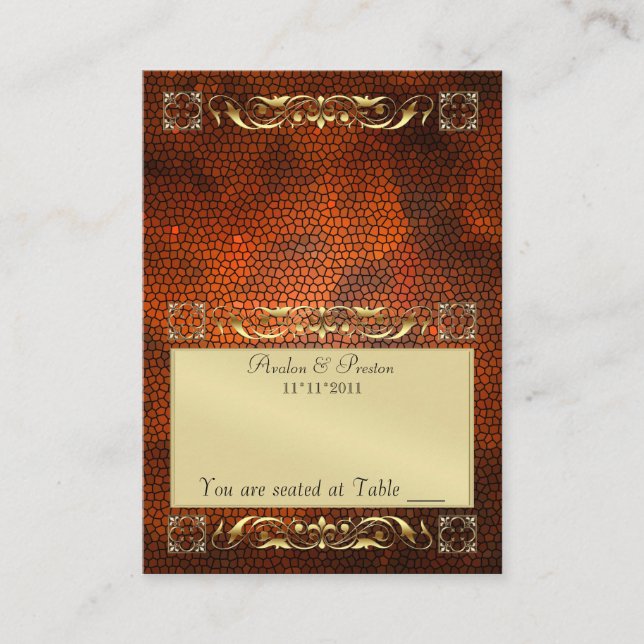 Carte De Placement Plaque de rangement Emperior Ambre (Devant)