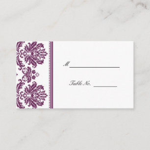 Carte De Placement Plaques de siège Plum Mariage damassé