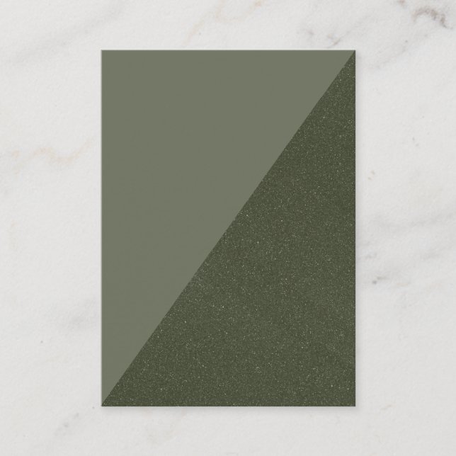 Carte de placement plate en mousse verte diagonale (Devant)