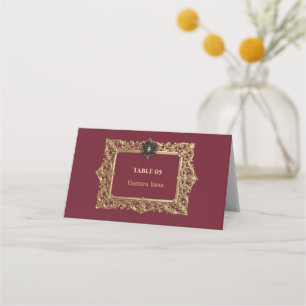 Carte de placement pliée personnalisée Halloween O