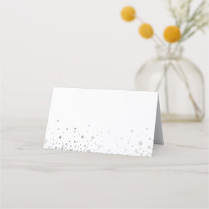 Carte De Placement Points Confetti Faux Argent Carte moderne
