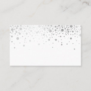Carte De Placement Points Confetti Faux Argent Moderne