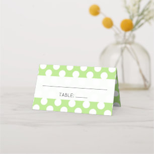 Carte De Placement Pois verts, Motif à points Polka, points, Mariage