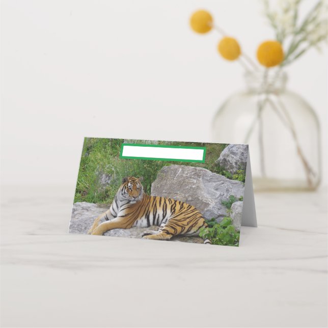 Carte De Placement Portrait photo d'un tigre de Sibérie (Devant)