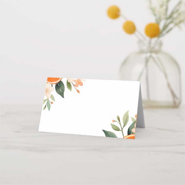 Carte de placement pour la douche de mariée floral (Devant)