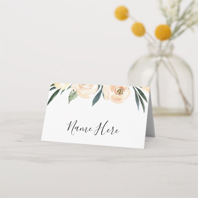 Carte de placement pour la douche de mariée floral (Devant)