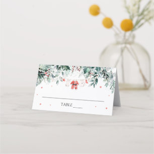 Carte de placement pour vêtements de bébé de Noël