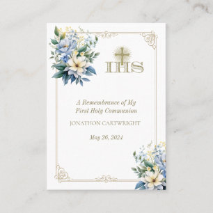 Carte De Placement Première communion Prière de souvenir Anima Christ