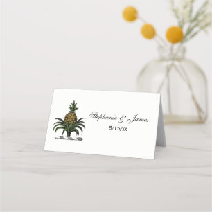 Carte De Placement Préppy Heraldique Ananas couleur crête WT