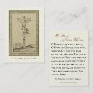 Carte De Placement Prière catholique de crucifixion par le cardinal N