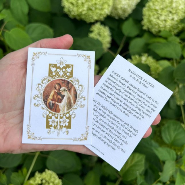 Carte De Placement Prière de mariage catholique Mariage Or (Beautiful traditional Catholic Marriage prayer to the Holy Ghost)