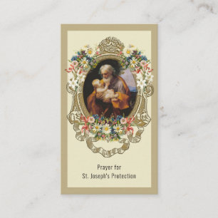 Carte De Placement Prière de protection catholique Saint-Joseph