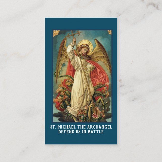 Carte De Placement Prière religieuse St. Michael Archangel (Devant)