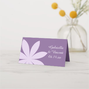 Carte De Placement Purple Daisy Flower Mariage Charity Favore