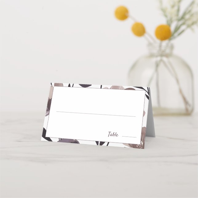 Carte De Placement Purple Floral Botanical Wedding (Devant)