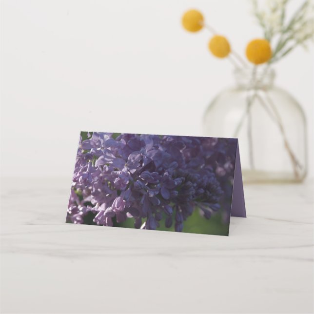 Carte De Placement Purple Lilac Fleurs Mariage Charité Favorisée (Devant)