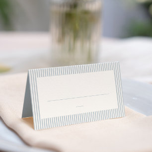 Carte De Placement Rayure seersucker bleu blanc simple shower bébé