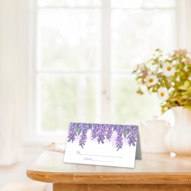 Carte De Placement Réception de mariage du jardin Wisteria (Créateur téléchargé)