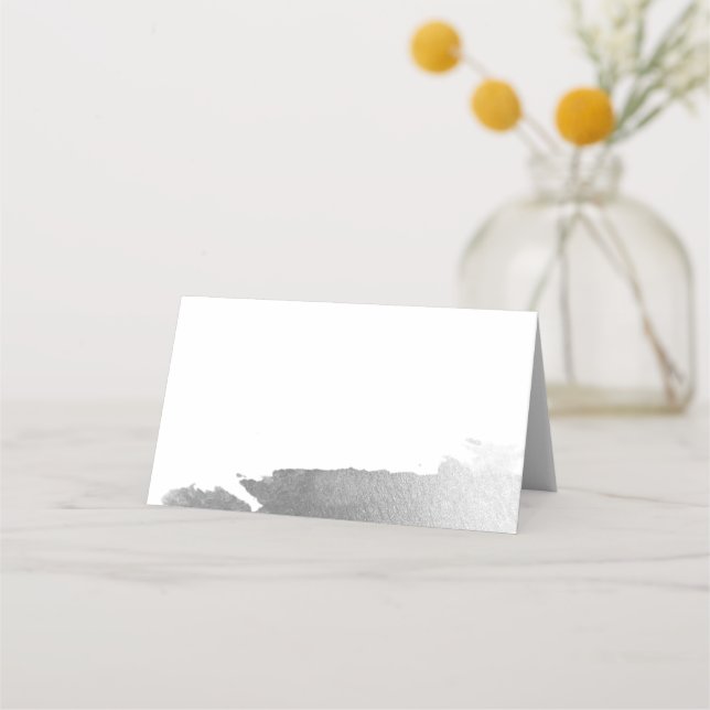Carte De Placement RÉCEPTION DE MARIAGE élégant glam luxe doré argent (Devant)