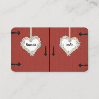 Carte De Placement Réception Mariage campagnard Red Barn and Daisy