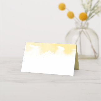 Carte De Placement RÉCEPTION MARIAGE chic aquarelle jaune