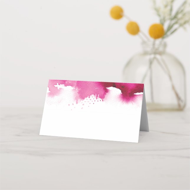 Carte De Placement RÉCEPTION MARIAGE couleur rose foncé (Devant)
