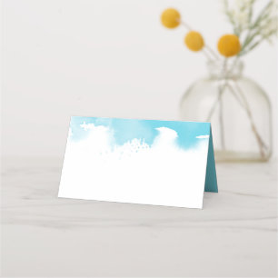 CARTE DE PLACEMENT RÉCEPTION MARITIME AQUATICOLE BLANC