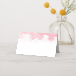 Carte De Placement RÉCEPTION WEDDING design aquarelle rose vif