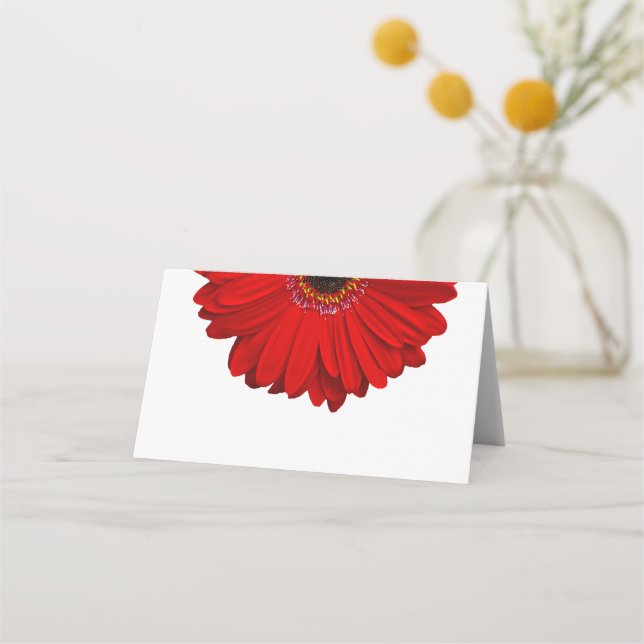 Carte De Placement Red Gerber Gerbera Daisy Mariage (Devant)