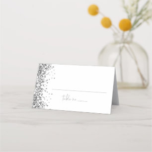 Carte De Placement REGINA Silver Parties scintillant Sequins Mariage 