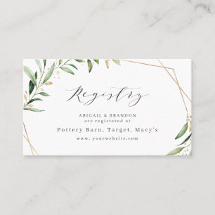 Carte De Placement Registre de mariage rustique or verdure moderne